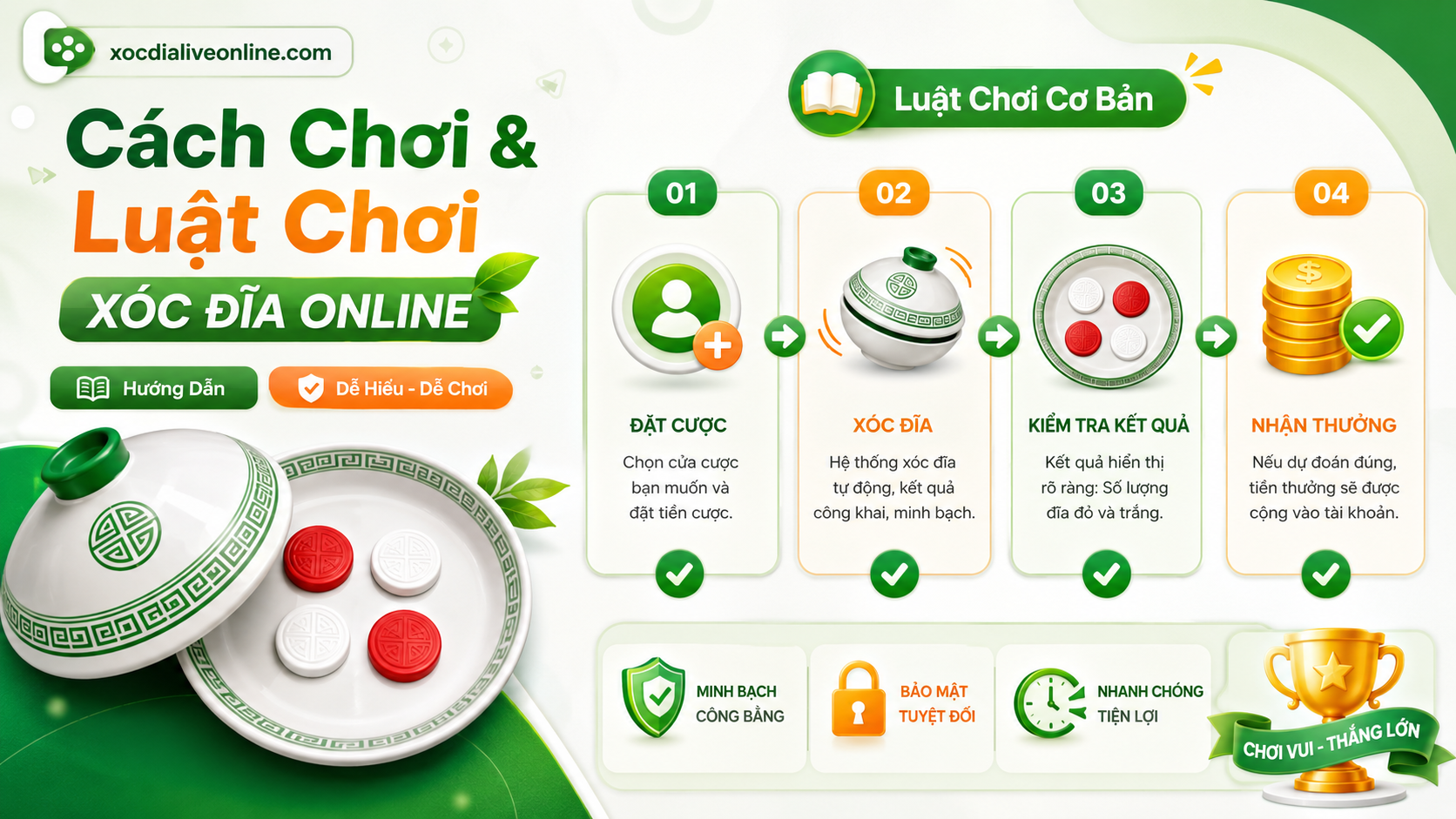Logo Xóc Đĩa Live Online màu xanh cam